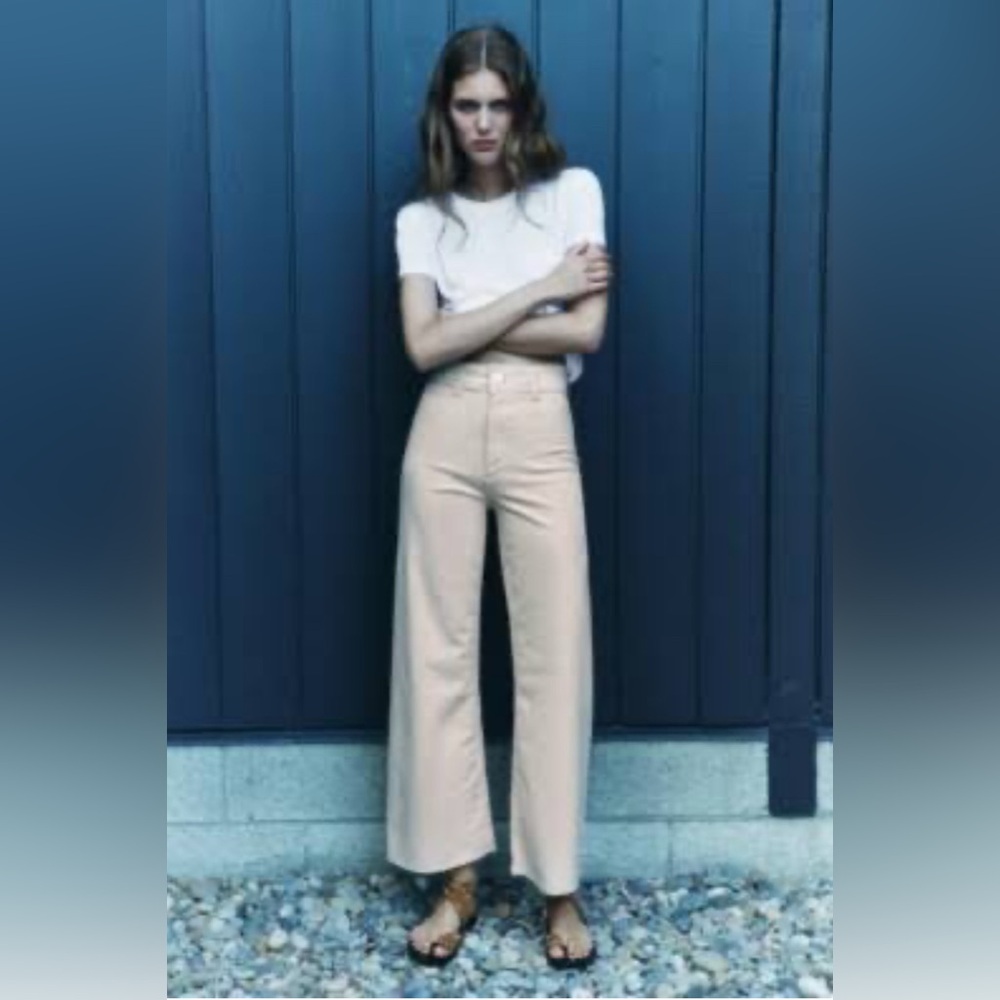 Zara Mariner Wide Leg Pants size 6